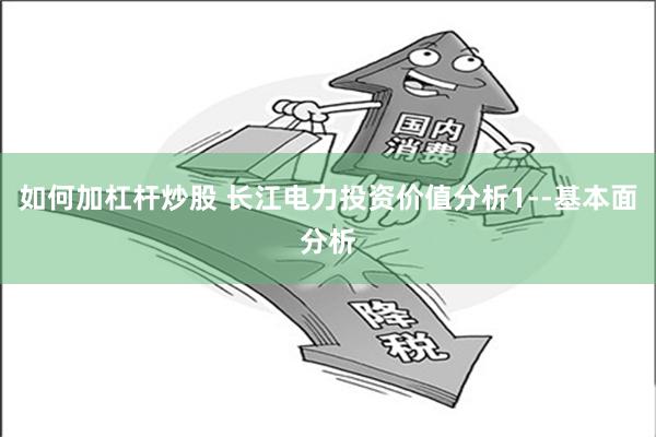 如何加杠杆炒股 长江电力投资价值分析1--基本面分析