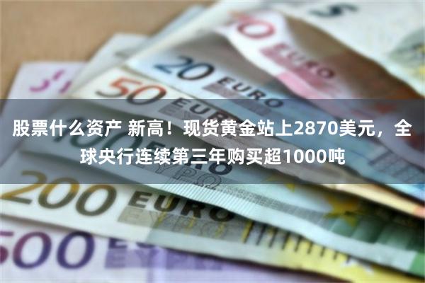 股票什么资产 新高！现货黄金站上2870美元，全球央行连续第三年购买超1000吨