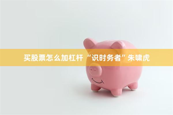 买股票怎么加杠杆 “识时务者”朱啸虎