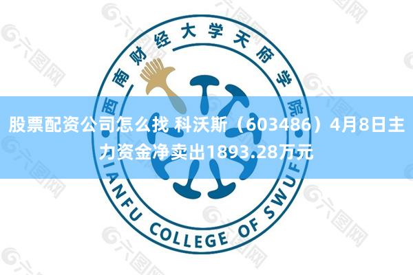 股票配资公司怎么找 科沃斯（603486）4月8日主力资金净卖出1893.28万元