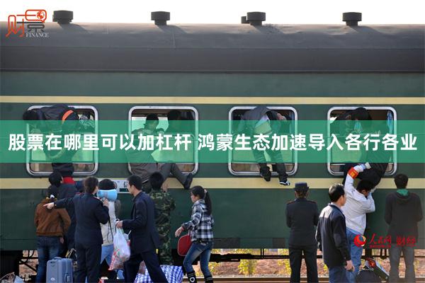股票在哪里可以加杠杆 鸿蒙生态加速导入各行各业